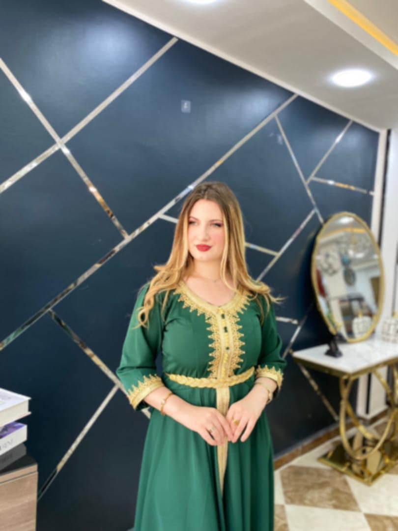 Robe Caftan dorée