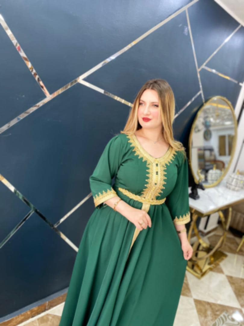 Robe Caftan dorée