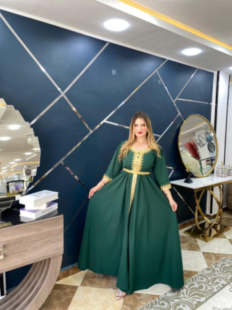 Robe Caftan dorée